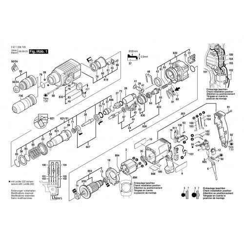 Запчасти для перфоратора Bosch GBH 2-24DFR